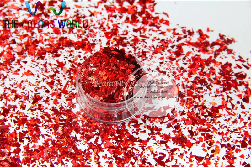 Tca300 голографическая красного цвета mylar Простыни случайных вырезать Размеры хлопья для ногтей украшения и другие Art украшения DIY