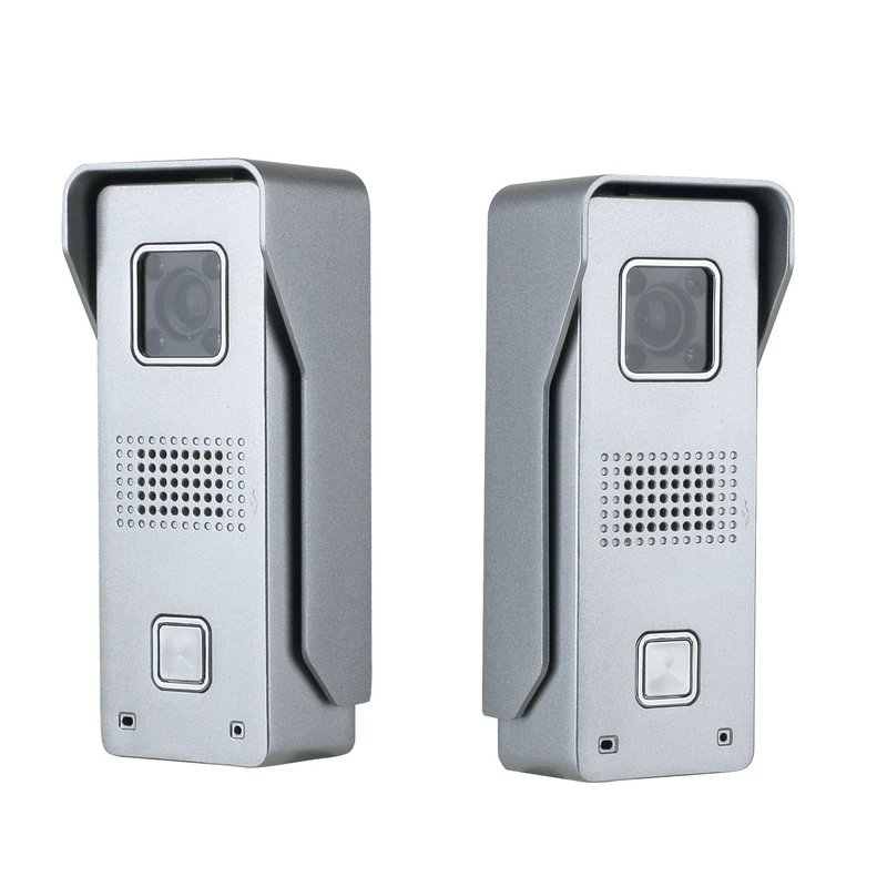 Mountainone 7 дюймов Цвет CMOS TFT Сенсорный экран видео-телефон двери Дверные звонки Домофон Kit 1 камера + 2 Мониторы Ночное видение