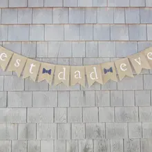 Пользовательские лучший папа на свете/Лучшая Мама навсегда мешковины баннеры Отец День Матери вечерние тканевые гирлянды фото реквизит знаки