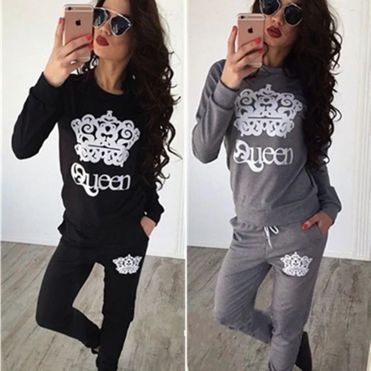 

Europe style comfortable elastic o-neck drawstring full length long sleeve women's sets slim sheath sexy women's sets2019