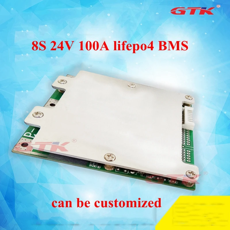 GTK 8S 24 в 100 А разноцветный раздельный порт lifepo4 BMS 100A В LiFePo4 Аккумуляторный блок bms