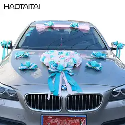 Свадебный автомобиль свадебный цветок украшения 3 цвета автомобиль дверные ручки и Зеркало заднего вида украшения Быстрая доставка