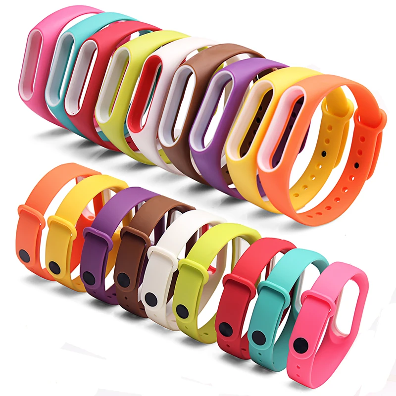 

200pcs Double color mi band 2 accessories pulseira miband 2 strap replacement silicone wriststrap for xiaomi mi2 smart bracelet