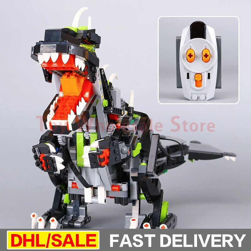 

LEPIN 24010 792pcs Science technology Monster Dino 3 in 1 dinosaur remote control sound function anime figures toys Clone 4958