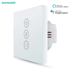 Таймер жалюзи переключатель Wi-Fi затвора часы для мотор для секционных ворот трубчатый моторный каток работа с Alexa Echo Google Assistant