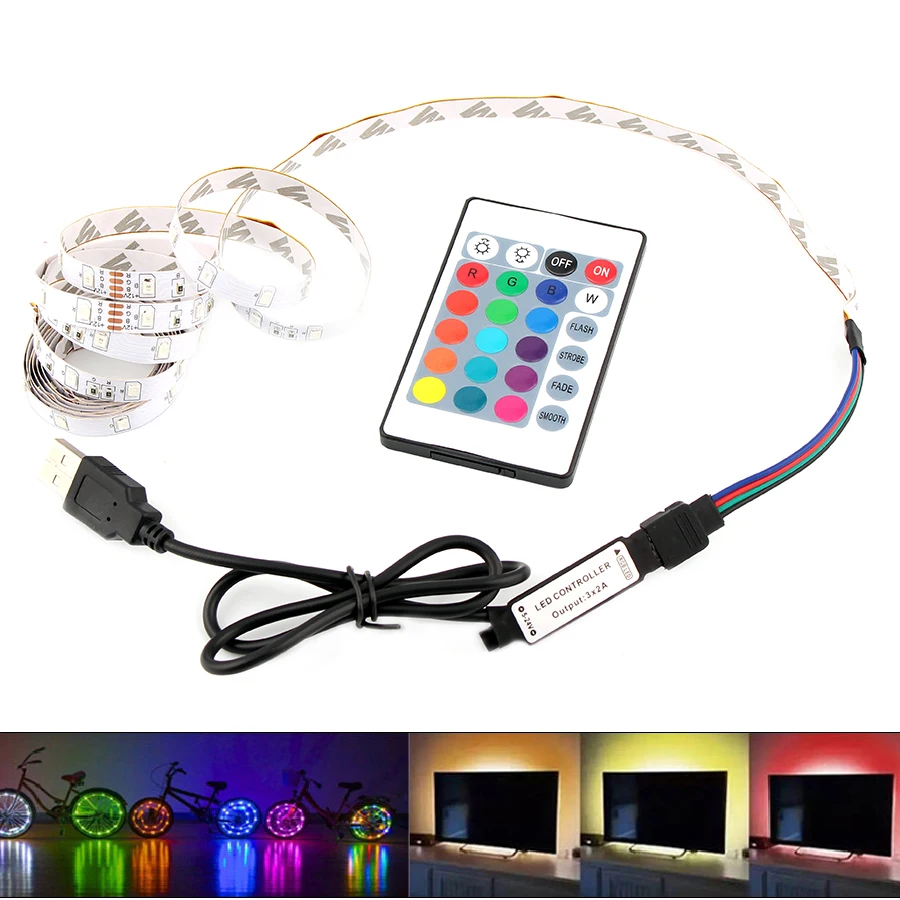 RGB USB светодиодный 5 в светодиодный светильник 5 в USB светодиодный светильник ТВ ПОДСВЕТКА 2835 светильник ing RGB 5 в USB светодиодный светильник RGB s Лента Диодная лента