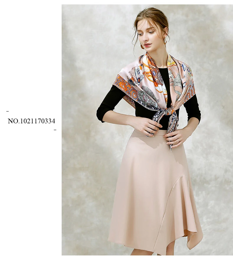 [BAOSHIDI] Осень Новое поступление, 16 момме Шелковый атласный шарф, 106*106 квадратные шарфы для женщин, свободный стиль шарф шаль