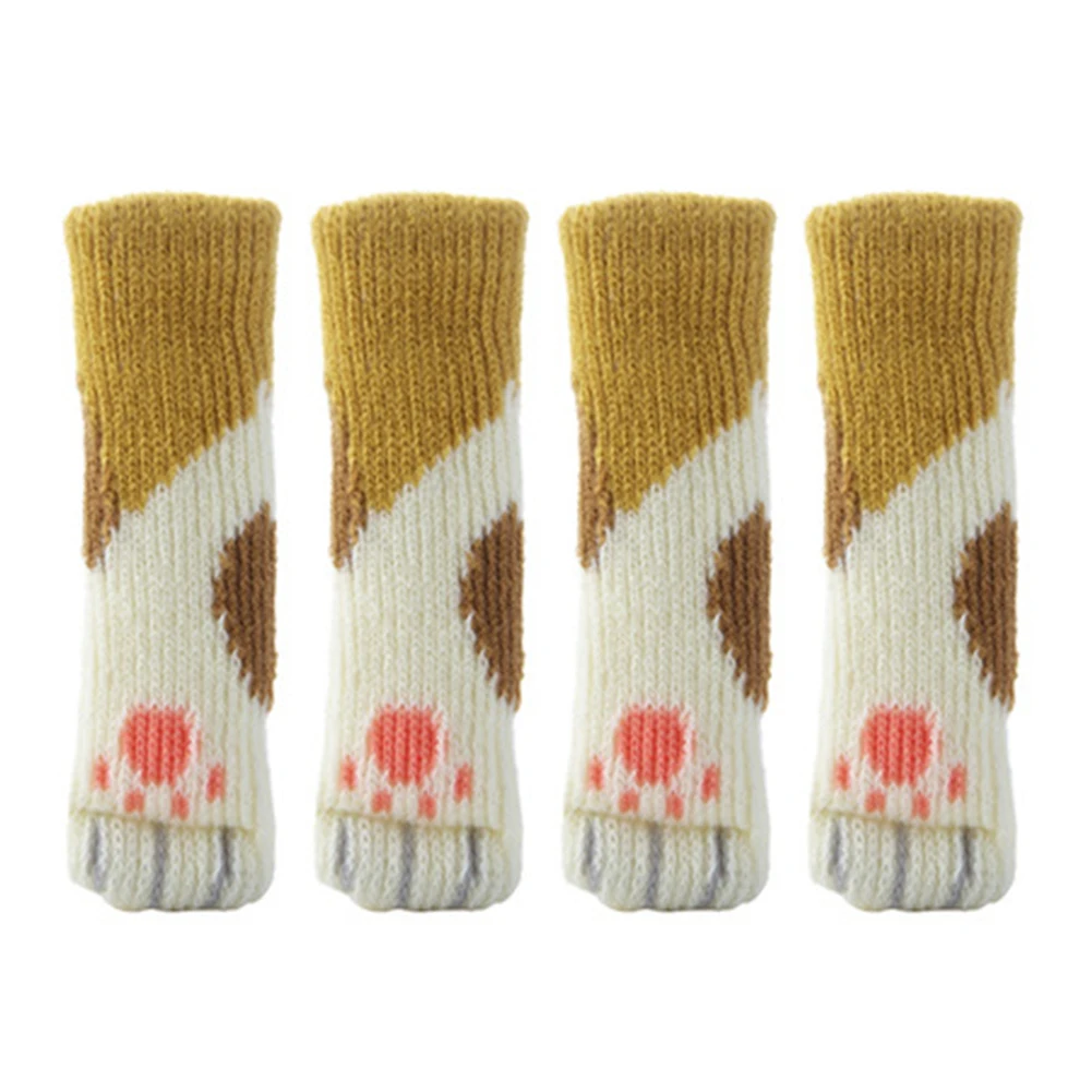 

Fashion 4 Pcs 3cm*11cm Lovely Cute Soft Practical Cotton Knit Protector Cover for Furniture Table Chair Legs Door Handle