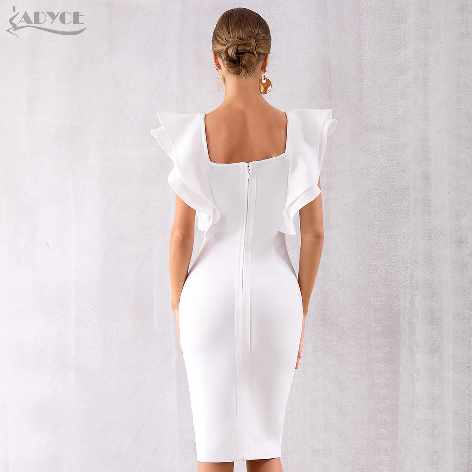 Adyce 2021 Новое летнее женское черное облегающее Бандажное платье Vestido пикантные