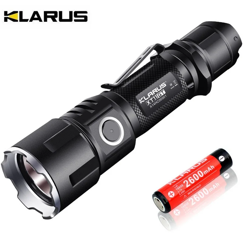 

Tactical LED Flashlight KLARUS XT11GT 2000LM CREE XHP35 Torch + 3600mAh Battery