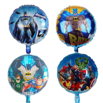 

50pcs 18inch Super Hero Balloons Avengers Batman Foil Balloon Children Birthday Party Supplies boy Baby kids Toys gift Decorn