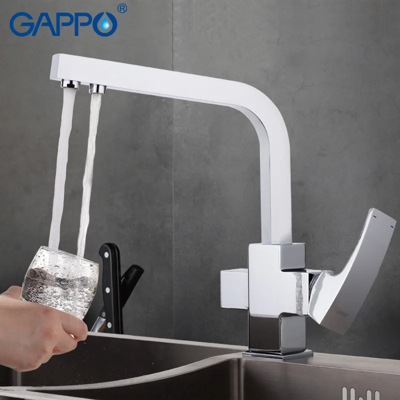 Смеситель для питьевой воды GAPPO tapGA4307 бронзовый кран на раковину с фильтром