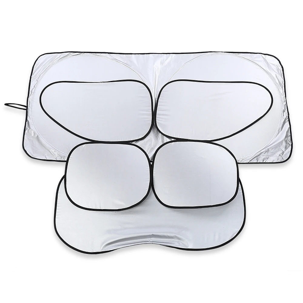 

Free Shipping 6PCS Foldable Reflective Car Windshield Sunshield Covers Sunshade Visor Sunscreen Curtain for most vehicle windows