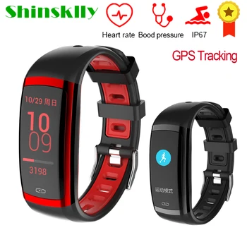 

CD09 Smart Bracelet Heart Rate Monitor Fitness Tracker GPS Tracking Wristband IP67 Waterproof Sport Smartband for Android IOS