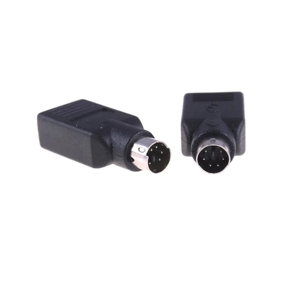 Переходник с USB Мама на PS2 PS/2 папа адаптер для клавиатуры мыши черный 2