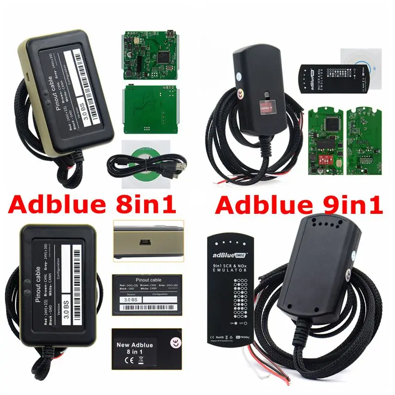 Высококачественный полный чип Adblue 8 в 1 Обновление 9 Универсальный не требует