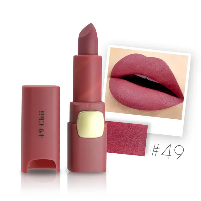 49 Chii Nude Miss Rose Matte Lipstick Long Lasting Kyliejenner Lipstick Cosmetics Mate Lipstick Waterproof Lipsticks For Women Tint - Цвет: 49 Chii