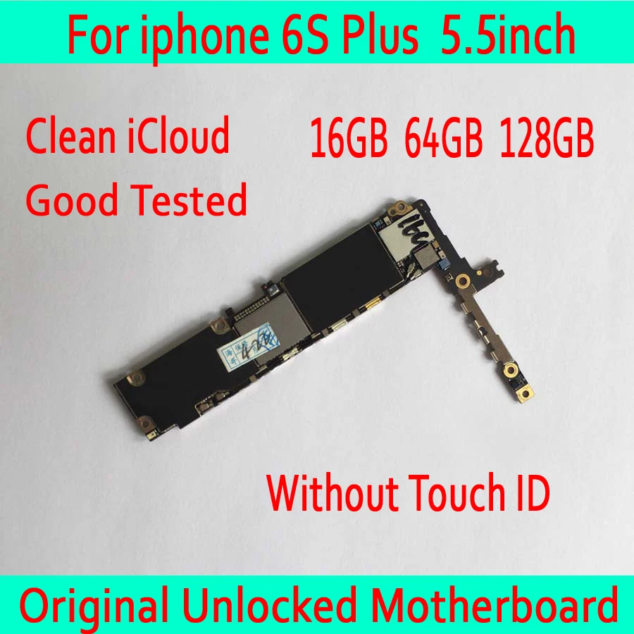 

For iphone 6S Plus Motherboard 16GB 64GB 128GB+Full Chips,100% Original unlocked for iphone 6S Plus Mainboard without Touch ID