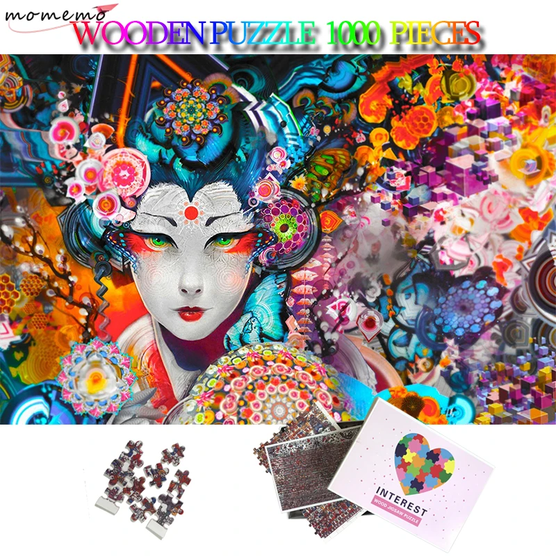 MOMEMO волшебный цвет 1000 кусочки головоломки Jigsaw деревянные 5075 см самолет Пазлы