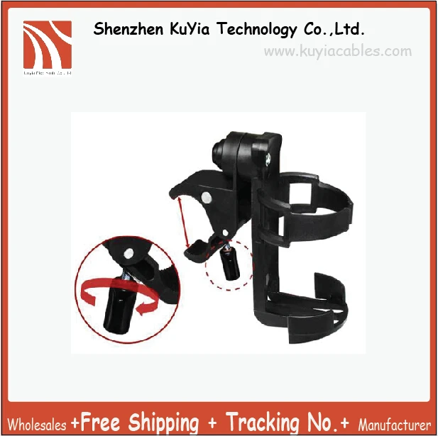 

Free Shipping+Bike Water Bottle Cage Mount Drink Cup Holder for Cycling Adjustable 360 Degree Fit All Stroller Extra Storage