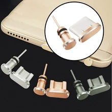 2в1 siancs Пылезащитный колпак из алюминиевого сплава, разъем для зарядки, разъем для наушников, Пылезащитный колпак, гаджет для iPhone 5 5S 6 6s 7 8 X