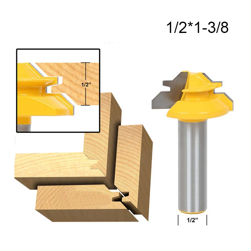 45 градусов хвостовиком замок, маршрутизатор бит Вольфрам Деревообработка резак сверхмощный инструмент ALI88