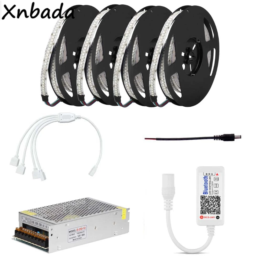 

DC12V 2835SMD 234Leds/m RGB Led Flexible Strip,Bluetooth RGB Led Controller Power Transformer Kit 5M 10M 15M 20M