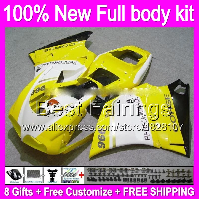 

Fairing For Fairing For DUCATI 96 97 98 Yellow white 99 00 01 02 748 916 996 998 1996 1997 1998 Light yellow 2000 2001 2002 B74