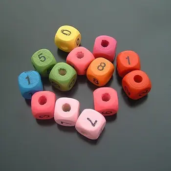 

500Gram/1000PCS/LOT.Wooden numbers beads,Lacing mumbers,Early educational toys,Craft material,Mixed color,9mm, Freeshipping.