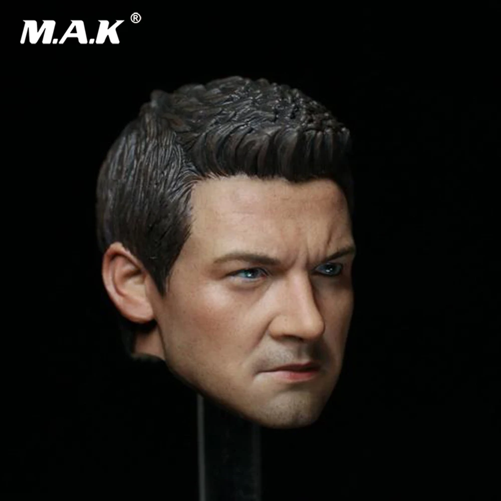 

1/6 Scale Male Head Sculpt Captain America Civil War HAWKEYE Jeremy Renner Head Carved Accessory for 12'' Man Figure Body