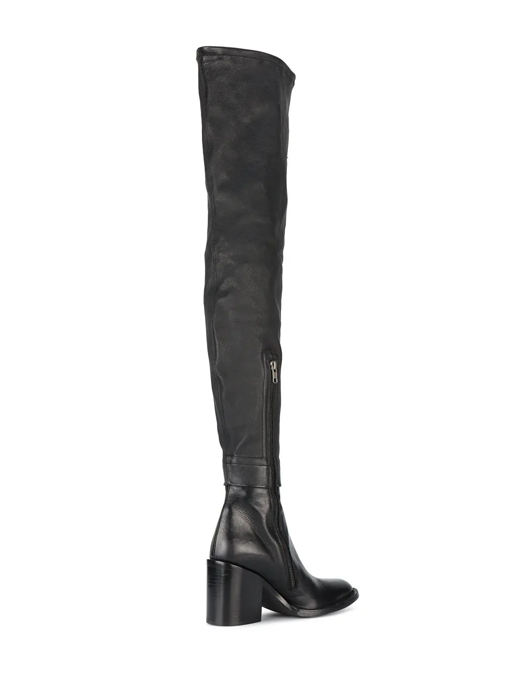 

2018 new autumn and winter straight flat boots women's thick with leather thin thick platform boots leather high boots women