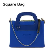 Новая стильная сумка с логотипом huntfun из силиконовой цепочки, квадратная сумка из ЭВА, женская сумка с кожаной продолговатой ручкой, сумка через плечо