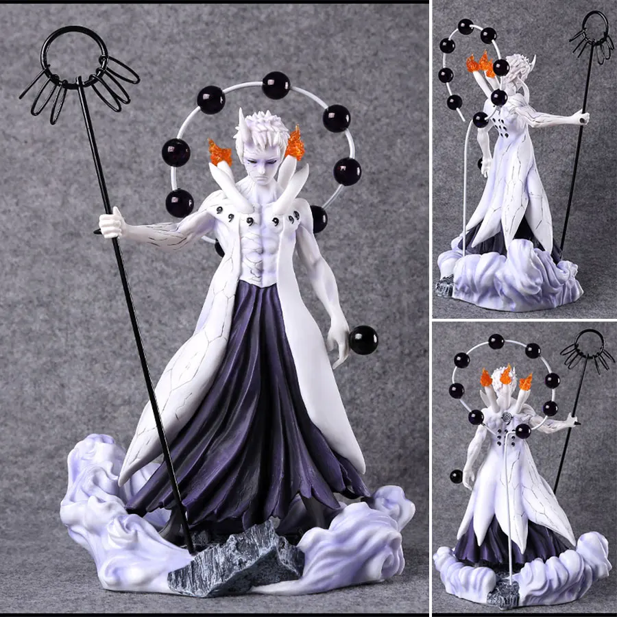 Наруто доставка 24 см аниме фигурки Uchiha Obito ПВХ фигурку Rikudousennin Modo Ver. Коллекционная