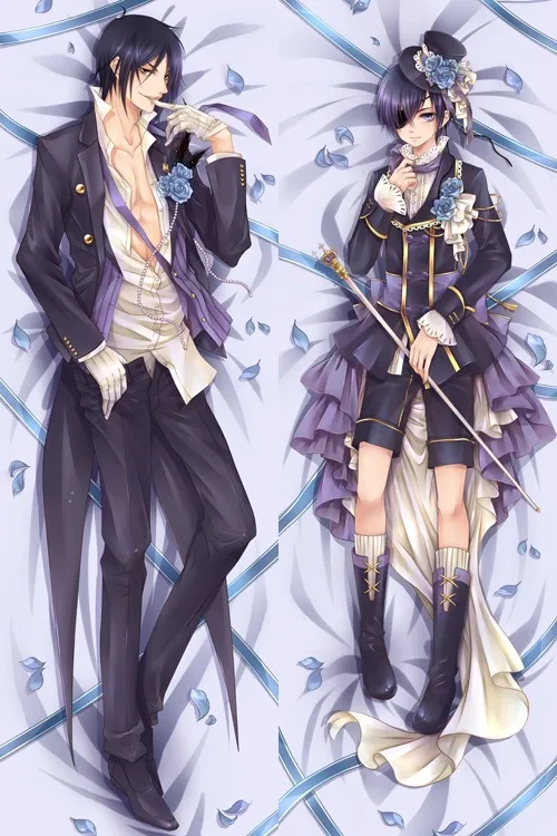 

Japan Anime Black Butler SEBASTIAN&CIEL Pillow Cover Case Male Hugging Body 4