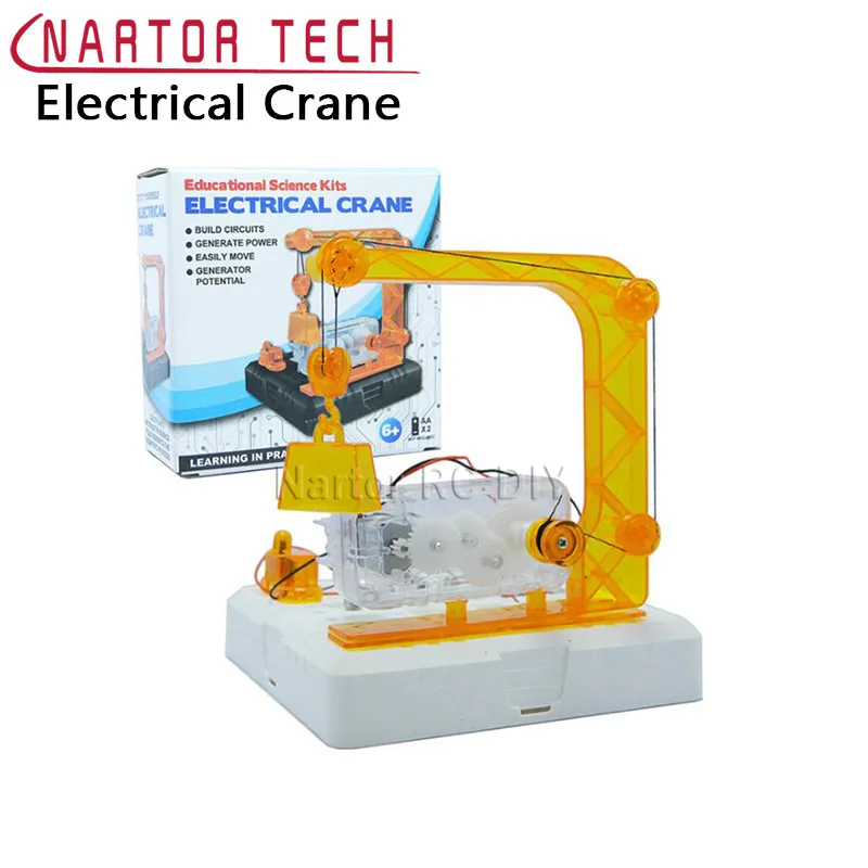 

Assembled Electric Cranes Physical Science Experiment Kit Educational Toys Blocks Children's Toy Gift Creative Model