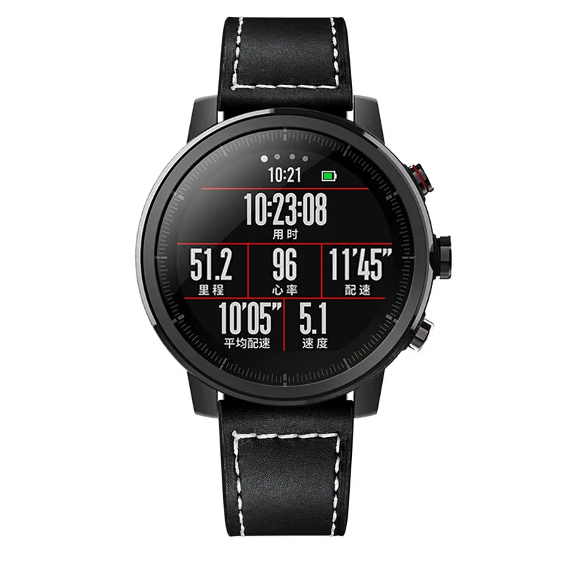 Для Xiaomi Huami Amazfit Stratos pace 2 2S 3 ремешок Смарт часы кожаный браслет для Gear S3/Ticwatch/Moto 360