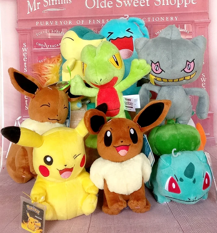 Подлинный Bulbasaur Squirtle Charmander LITTEN rowlet EEVEE Wobbuffet Celebi Mudkip ARCANINE плюшевая игрушка, прекрасный подарок