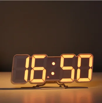 

Voice Control 3D LED Digital Wall Clock Remote Control Electronic Table Wall Clock Modern Desgin Kitchen Clock Horloge Home
