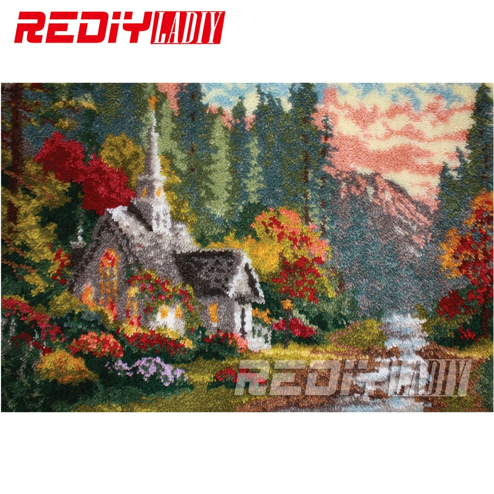 Best Price REDIY LADIY Latch Hook Rug Unfinished Yarn Embroidery Crocheting Cushion Wall Tapestry Floor Mat Dream House Carpet Rug 110x75cm Best Price REDIY LADIY Latch Hook Rug Unfinished Yarn Embroidery Crocheting Cushion Wall Tapestry Floor Mat Dream House Carpet Rug 110x75cm