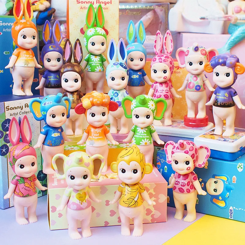 

Collection Cute Sonny Angel Rabbit Elephant Monkey Kewpie Kiss Romantic Doll Figure Toy Ornaments Kids Birthday Valentine Gift
