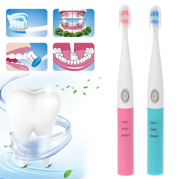 

Sonic Electric Toothbrush Adult Automatic Soft-bristled Portable Battery Power