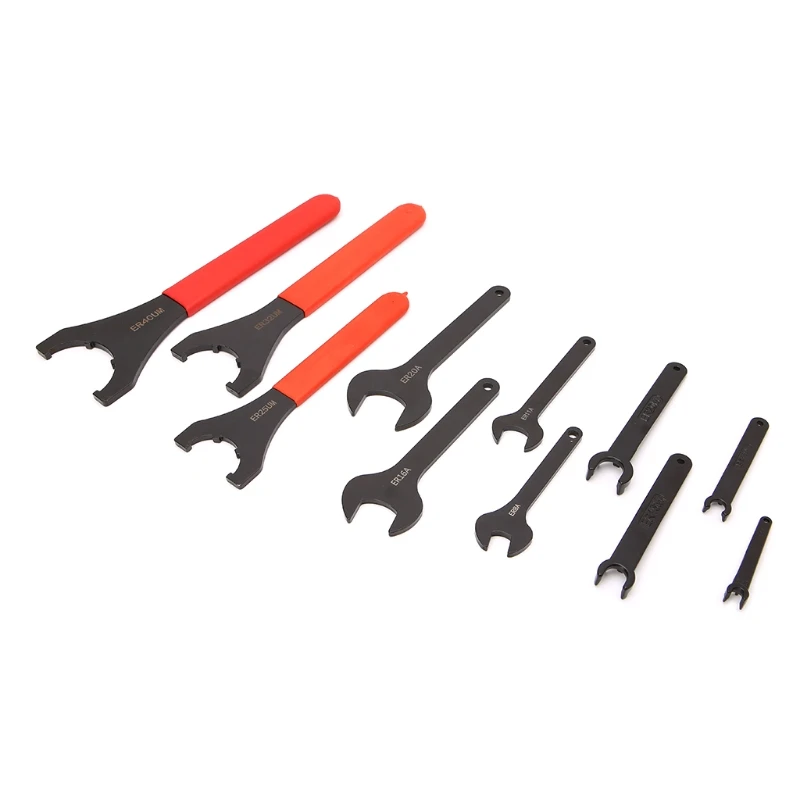 

1Pc High Carbon Steel Collect Chuck Spanner Wrench Nut For Lathe CNC Milling Chuck Holder Tool New Black & Red