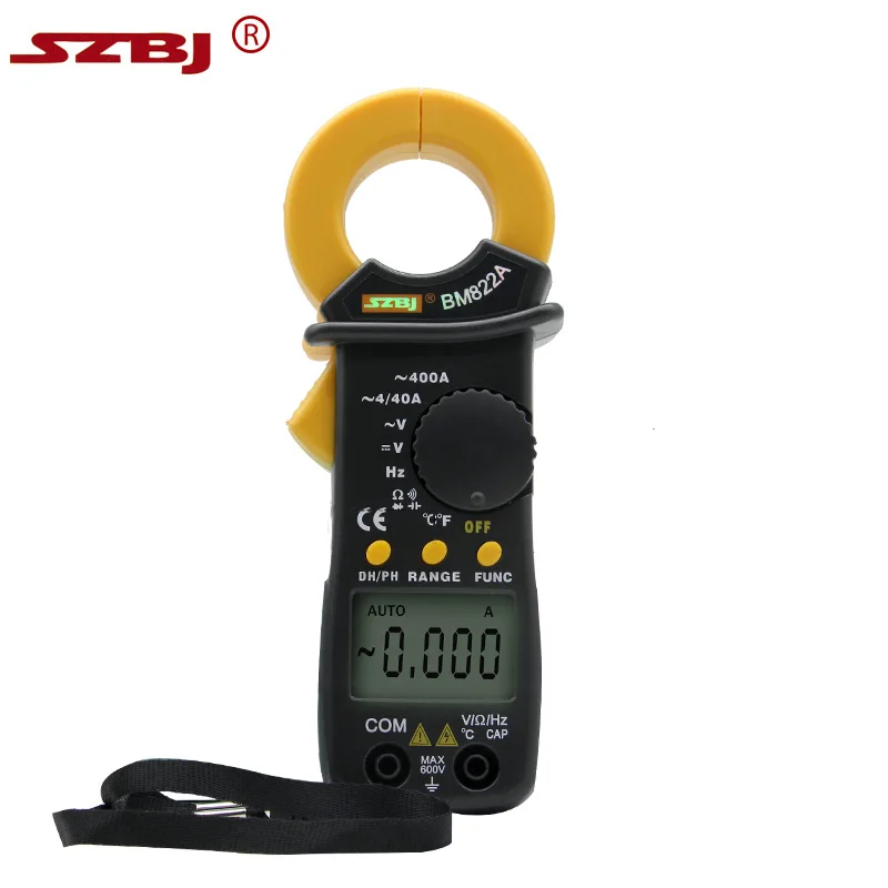 

SZBJ Riverside Digital Clamp Multimeter BM822A Automatic range ammeter temperature capacitance frequency multi meter Tester