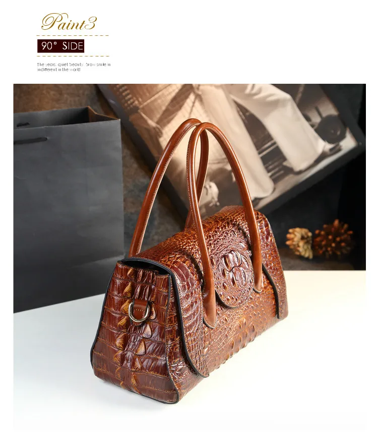 ICEV Новая европейская модная дизайнерская Высококачественная женская кожаная сумка, повседневная простая Бостонская аллигаторная большая сумка, женская сумка