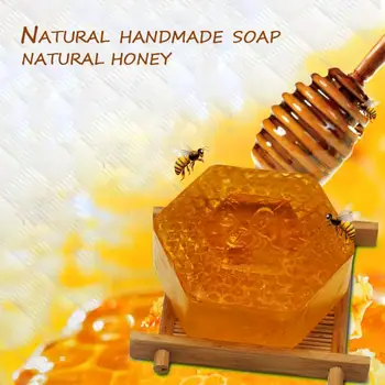 

Essential Oil Moisturizing Deep Cleansing Honey Soap Spa Handmade Soap Cleaning Dirt Anti Aging Skin Care @