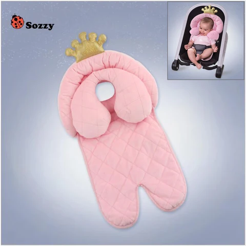 Carrinho de Criança Esteira com Anti Travesseiro de Algodão Almofada para Carrinhos Sozzy Bebê Rolo Infantil Crianças Corpo Cabeça
