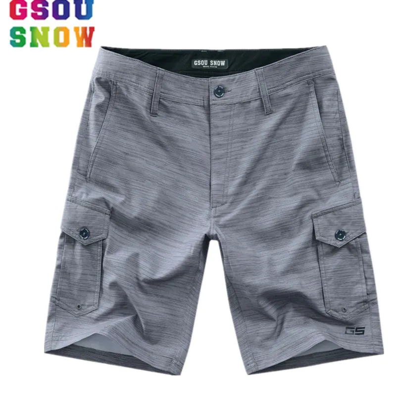 

Gsou Snow Brand Men Beach Boardshorts Quick Drying Swimwear Swimsuits Mens Jogger Sweatpants Boxers Trunks Man Active Bermudas