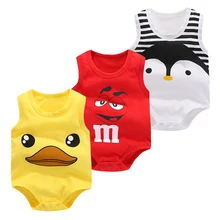 Baby Bag Fart Summer Pure Cotton Vest Clothes Baby Boy Sleeveless Cartoon Bodysuit 2019 New Clothes Newborn Girl Climbing Pajama Baby Bag Fart Summer Pure Cotton Vest Clothes Baby Boy Sleeveless Cartoon Bodysuit 2019 New Clothes Newborn Girl Climbing Pajama