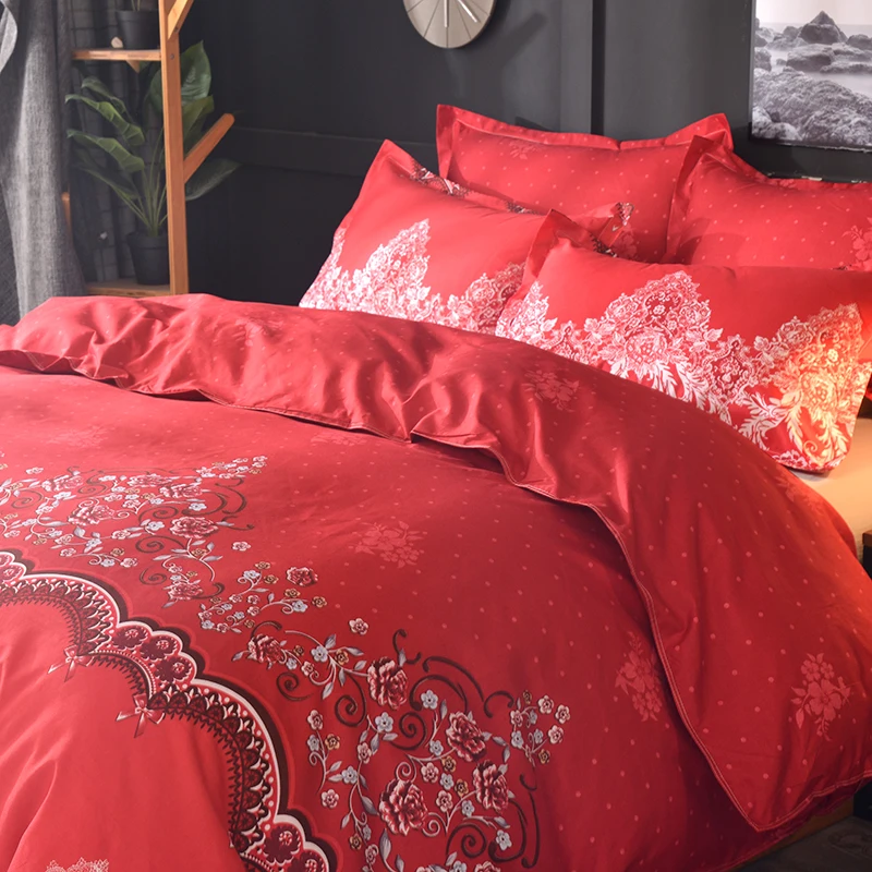 Lace pattern Bedding Set 3pcs2pcs Duvet Cover Pillowcase Pillow Sham Home Textile Adult King Queen Size No Sheet No Fillers (20)