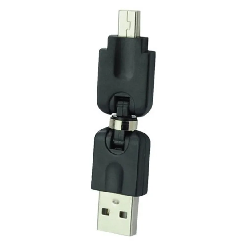 

USB A Male to mini 5Pin Male 360 Degree rotation angle Rotating Adapter
